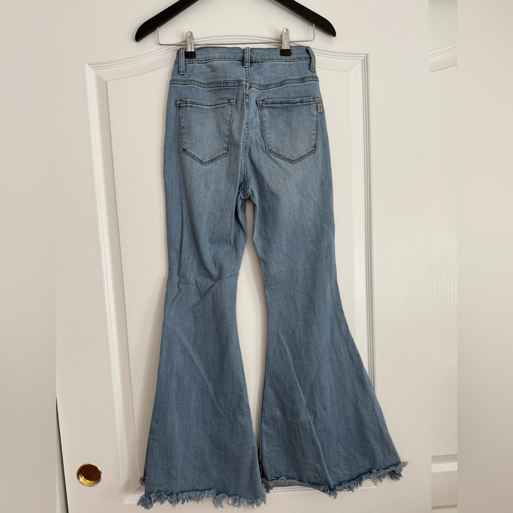 Vibrant Denim Blue Wide Leg Jeans - Picture 2 of 3